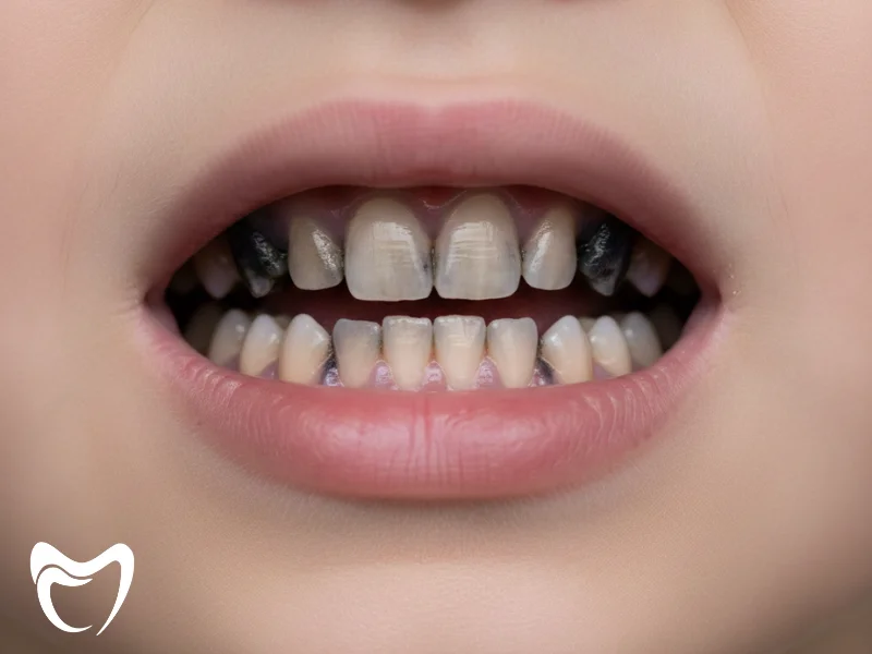 لثه‌های تیره هنگام رشد دندان